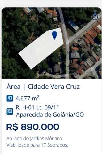 área no setor vera cruz-Goiânia