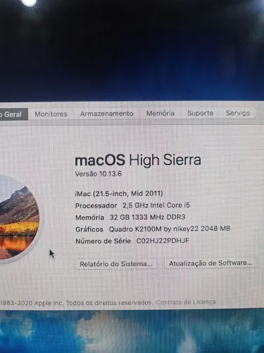 Imac 2011 32gb ram ssd 512 e placa video