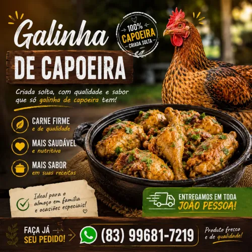 Galinha de capoeira abatida