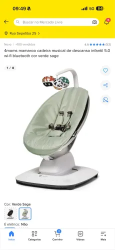 Cadeira bebê 4 moms mamaroo 