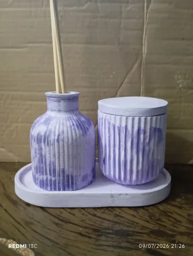 Lindo enfeite para banheiro de gesso 