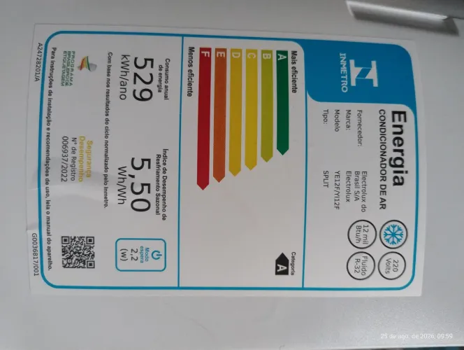 Ar Condicionado Inverter Electrolux 12000 BTUs
