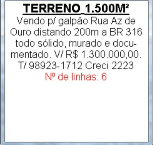 Terreno para Galpão