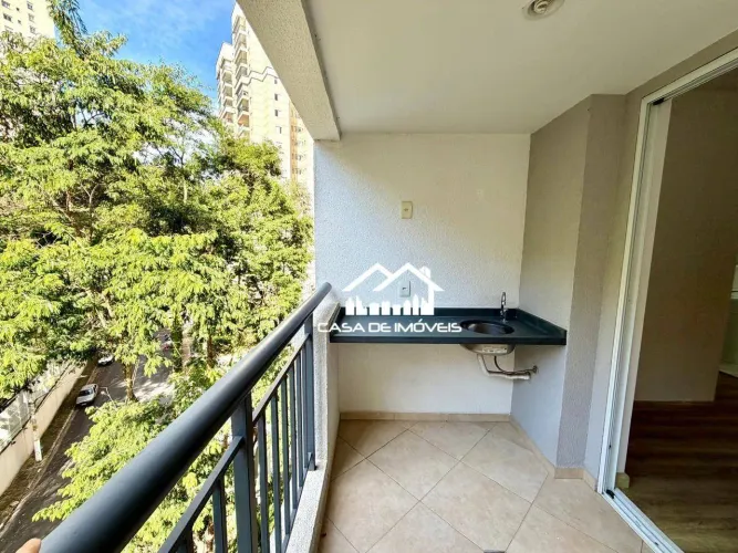 Venda ou Locação de apartamento com 55m², 2 dormitórios, 1 vaga, varanda e lazer completo