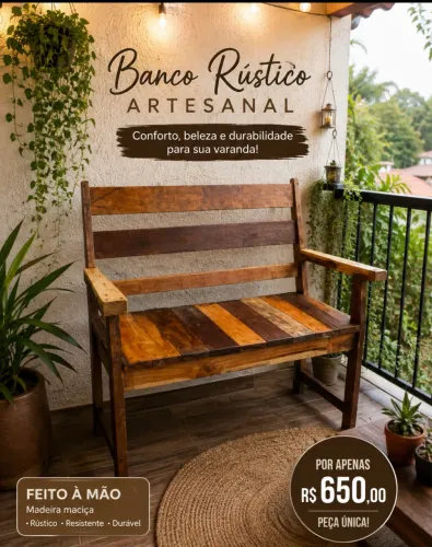Banco rústico