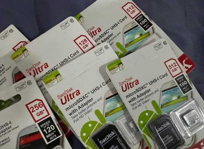 Cartão de memória a partir 64GB, 128GB , 256GB , 512GB
