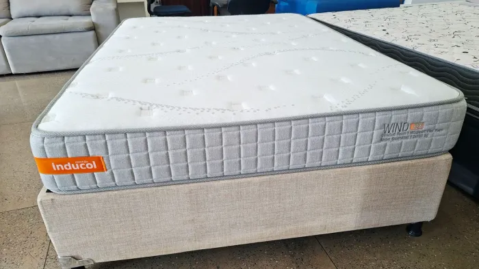 Cama box casal inducol molas ensacadas colchão bambu