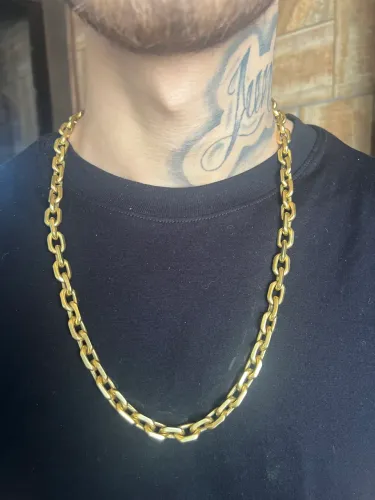 Corrente de ouro 18K estilo Cartier maciça 253,2g