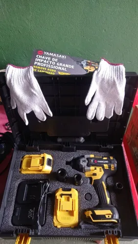 Chave de impacto grande 2 baterias a lithium 