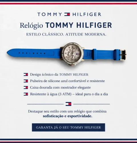 Relógio feminino Tommy Hilfiger azul (marca exclusiva Vivara)