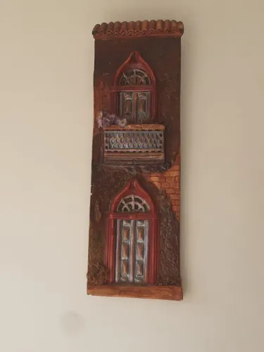Quadro em gesso estilo barroco, pitado a mão