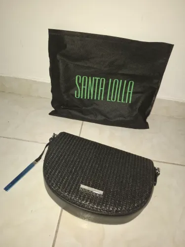 Bolsa Santa Lolla - Ráfia Preta (Nova)