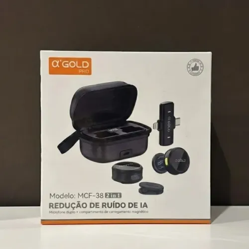 MICROFONE DE LAPELA SEM FIO A'GOLD PRO MCF-38
