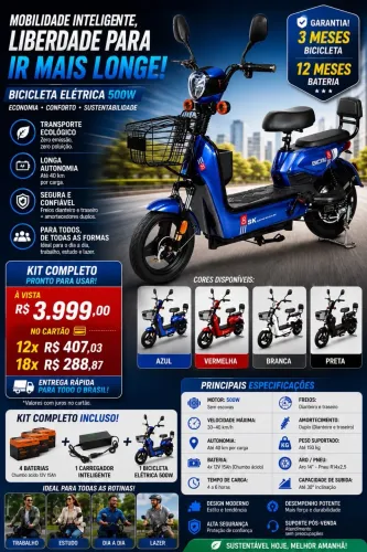 MOBILIDADE, ECONOMIA E PRATICIDADE PARA O DIA A DIA!