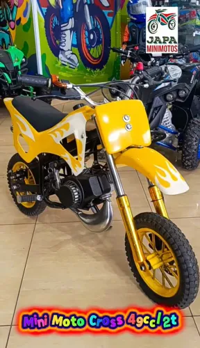 Mini Moto Cross 49cc/2t Semi Nova Em 12 Vezes Sem Juros