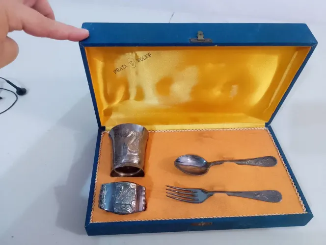 Kit infantil vintage (prata)