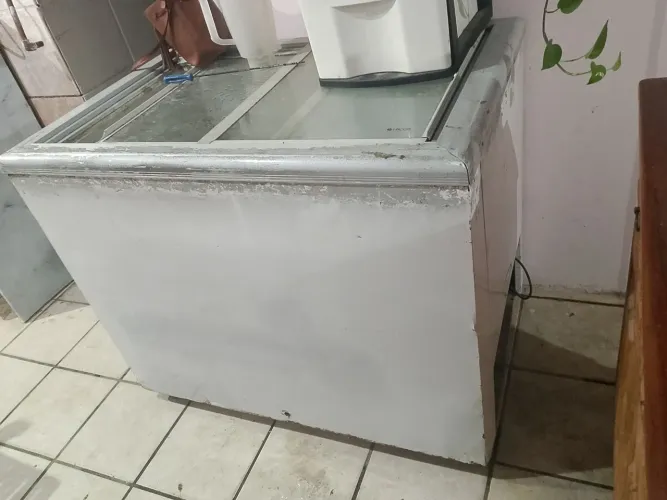 Freezer horizontal Duas portas vidro 