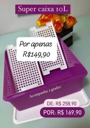 Super caixa 10L Tupperware 