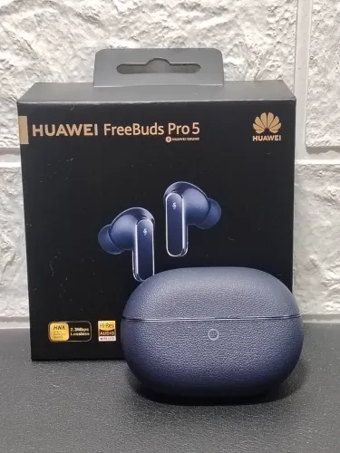 Huawei Freebuds Pro 5 Em Couro Azul + Carregador Indução