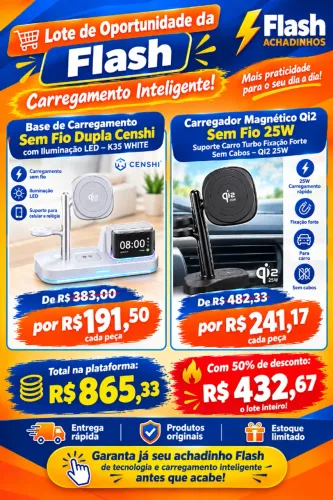 Lote de Oportunidade da Flash - Carregamento Inteligente