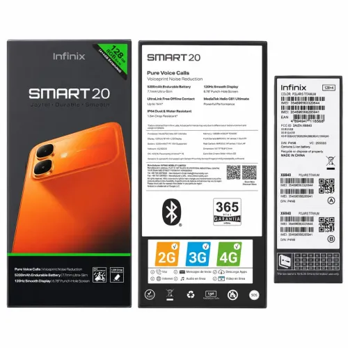 Celular Smart 20 Prata 4GB ram 128gb rom com nota fiscal
