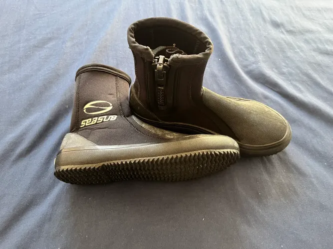 Bota De Mergulho Seasub Neoprene 5mm Pesca Sub Reforçado número 5