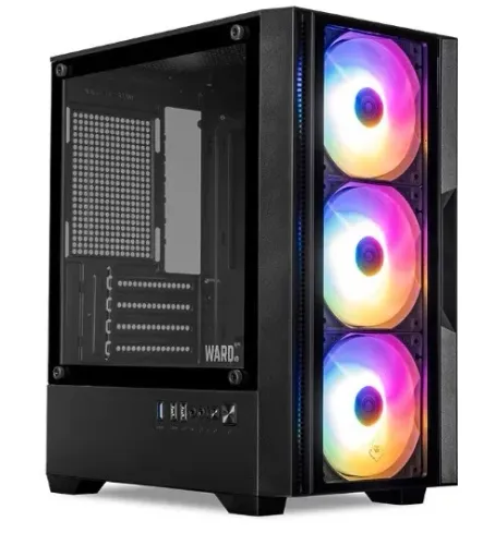 GABINETE MANCER WARD V3 MINI-TOWER ACOMPANHA 3 FANS RGB Novo - Parcelo