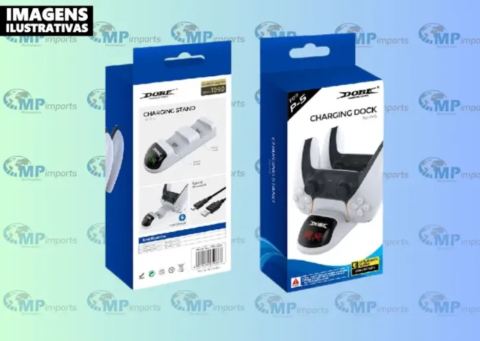 Loja MP Imports: Carregador Duplo Dock Dobe Compatível Controle Ps5 Playstation 5