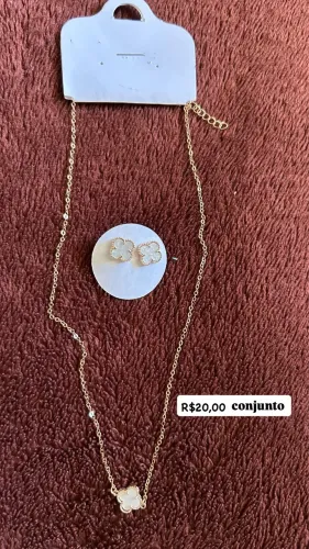 Conjunto colar e brinco 