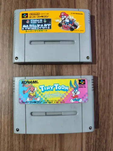 Tiny Toon Adventure e Super Mario Kart Lote 2 jogos japonês