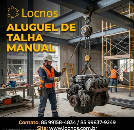 Aluguel de talha manual levantamento de carga