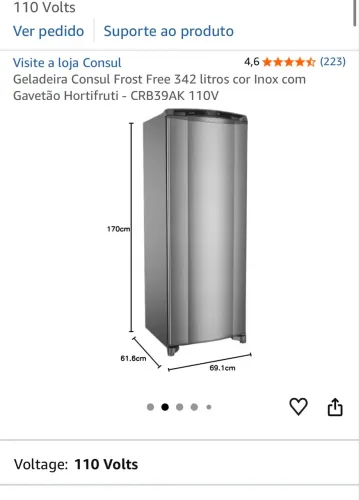 Geladeira seminova 