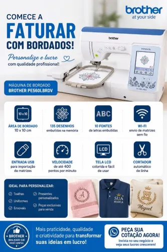 Vendo máquina de bordar nova