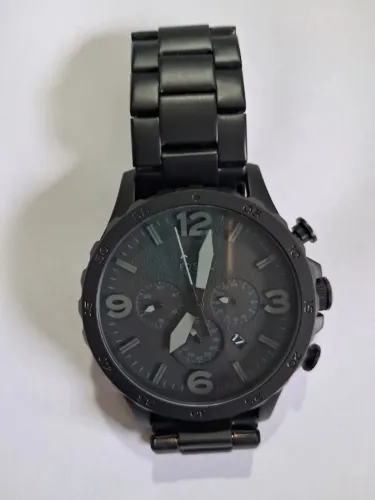 Relógio Masculino Fossil Nate JR1401 Black Out - Completo com Certificado