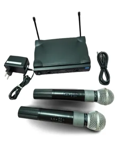 Microfone sem fio Lelong LE-906 com detalhe - Ler anúncio