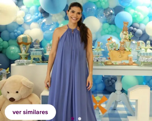 vestido longo azul - tamanho PP