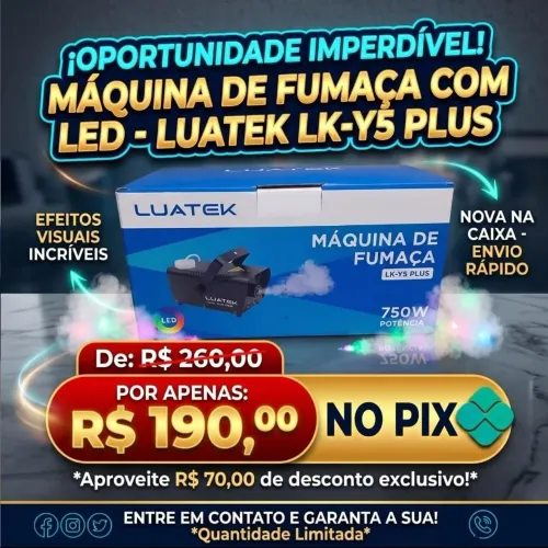 Máquina de fumaça com led