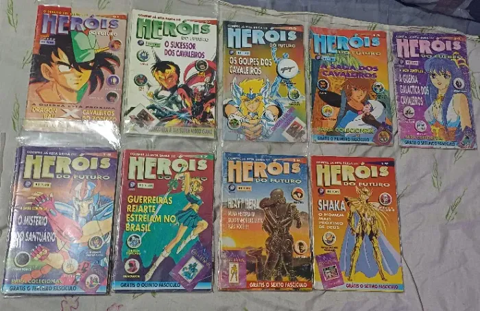 Lote Revistas Heróis Do Futuro (Com brindes internos p recortar) Cavaleiros, Anime, Mangá