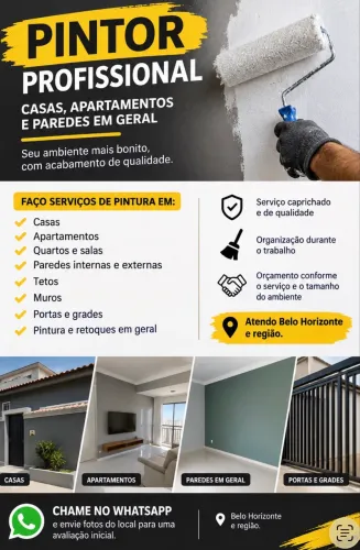 Pintor Profissional | Pintura de Casas, Apartamentos e Paredes