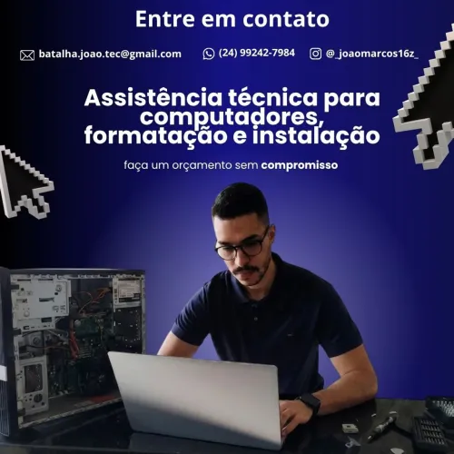 Serviço de formatação, montagem e limpeza em notebook e computadores de mesa