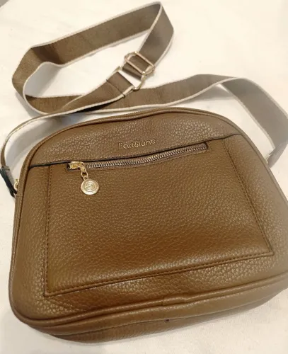 bolsa l'art & lune de couro marrom