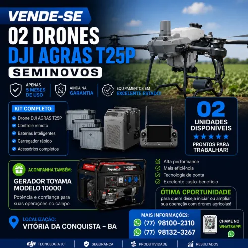 Vendo drone dji t25p seminovo