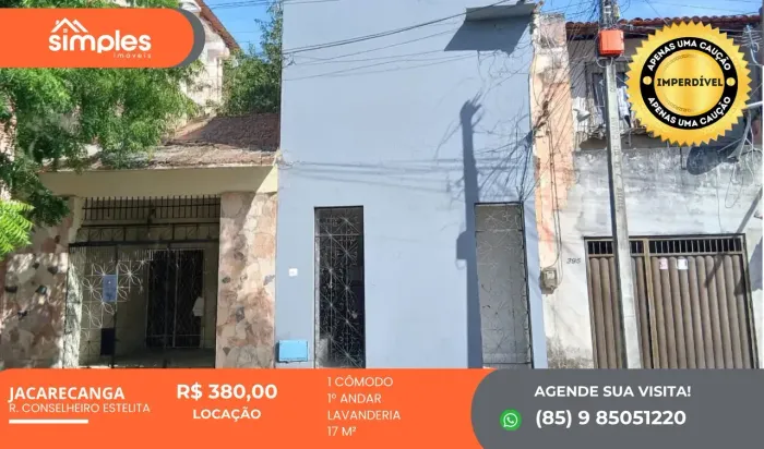 Kitnet para alugar na Jacarecanga com 17 metros quadrados em Centro - Fortaleza - CE