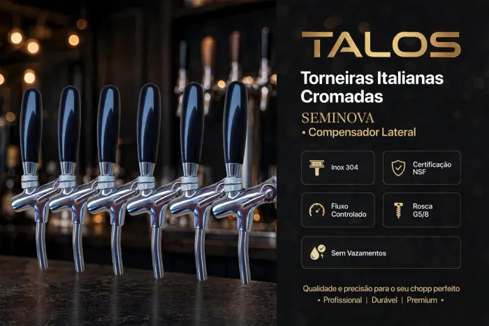 6 Torneiras para choop marca talos - Seminovas