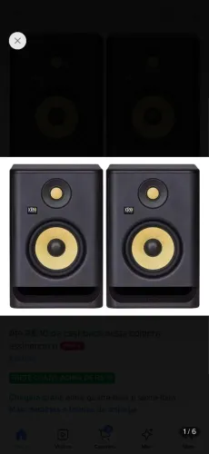 Monitores de Estúdio KRK Rokit 5 G4 Par Amplificados 55W Bi-Amplificado