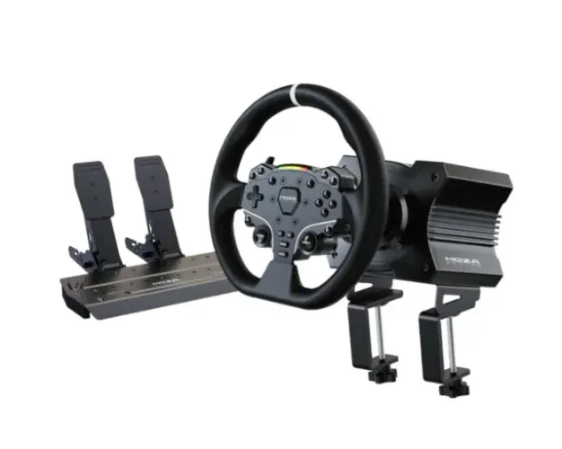Moza Racing R5 Direct Drive Wheel + F1 Wheel + Pedals Addon - Volante de Corrida 5nm PC/US