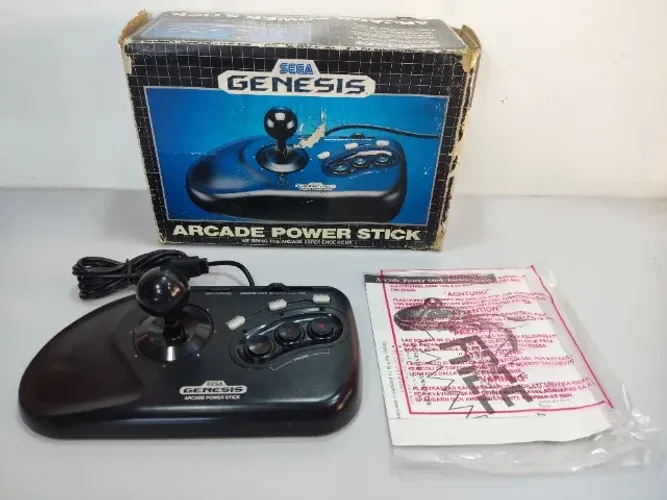 Detalhe LEIA a Descrição do Anuncio - Controle Arcade Power Stick Sega Genesis Hbo (Usado)