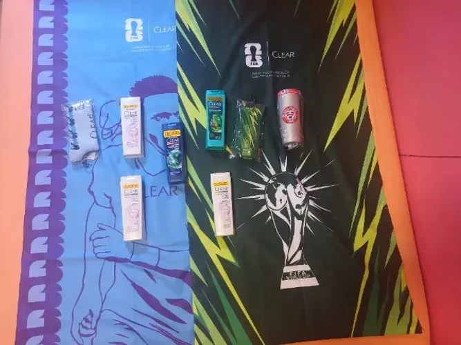 kit 5x Shampoo 2x Toalhas 2x Meias 1x Copo Anticaspa Clear Men 400ml Budweiser