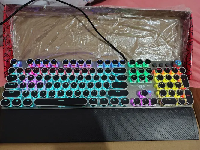 Teclado mecânico teclas redondas 
