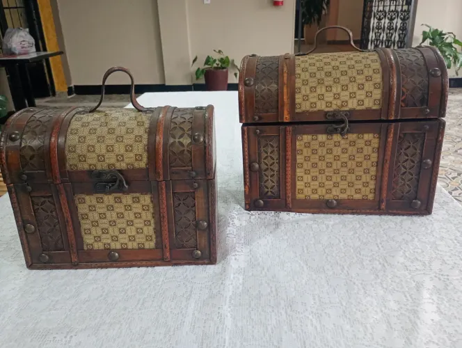 2 caixas de madeira - Baú Vintage